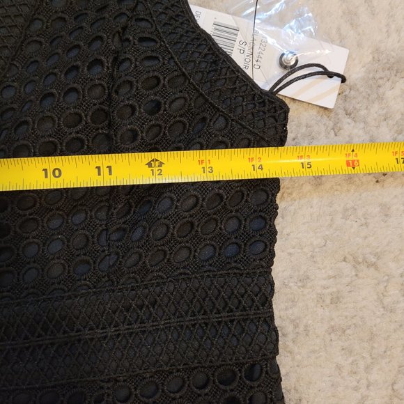 Dex Sleeveless Black Crochet Eyelet Midi Dress - Picture 11 of 14